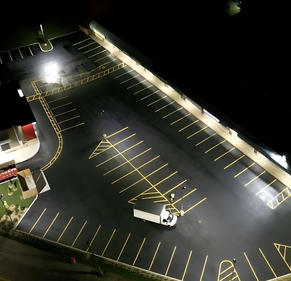 Parking lot line painting